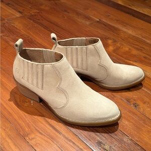 Born Cream Ankle Booties